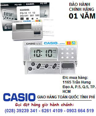 Casio PQ-10-8RDF; Đồng hồ báo thức Casio PQ-10-8RDF chính hãng| CÒN HÀNG 